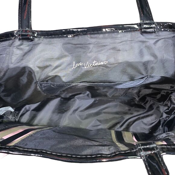 Victorias Secret Womens Shoulder Bag Handbag Tote Purse Pink Black - Picture 6 of 9